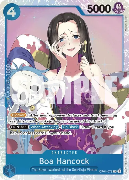 Carte One Piece anglaise OP01-078 Boa Hancock (version 4)