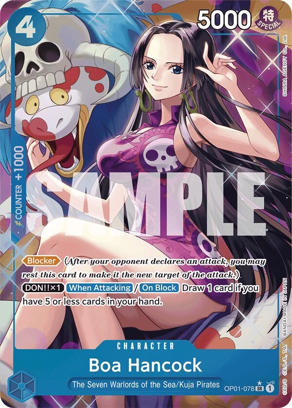 Carte One Piece anglaise Boa Hancock OP01-078 SR