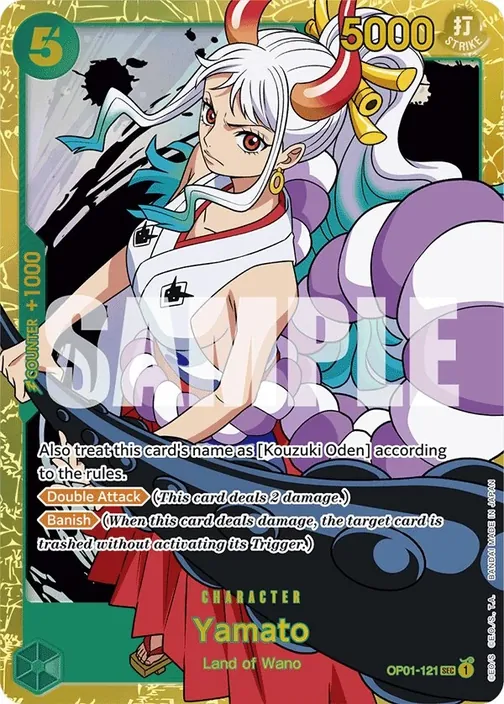 Carte One Piece anglaise OP01-121 Yamato (version 4)