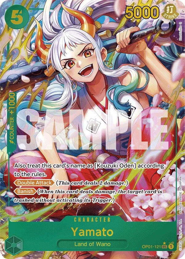 Carte One Piece anglaise Yamato OP01-121 SEC