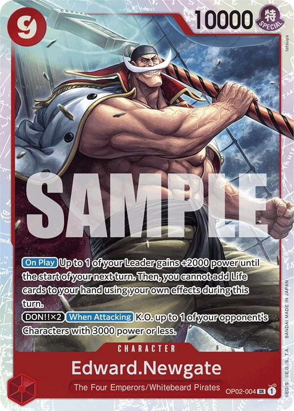 Carte One Piece anglaise Edward.Newgate OP02-004 SR