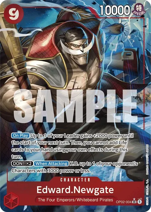 Carte One Piece anglaise OP02-004 Edward.Newgate (version 5)