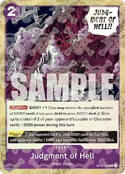 Carte One Piece anglaise OP02-089 Judgment of Hell (version 2)