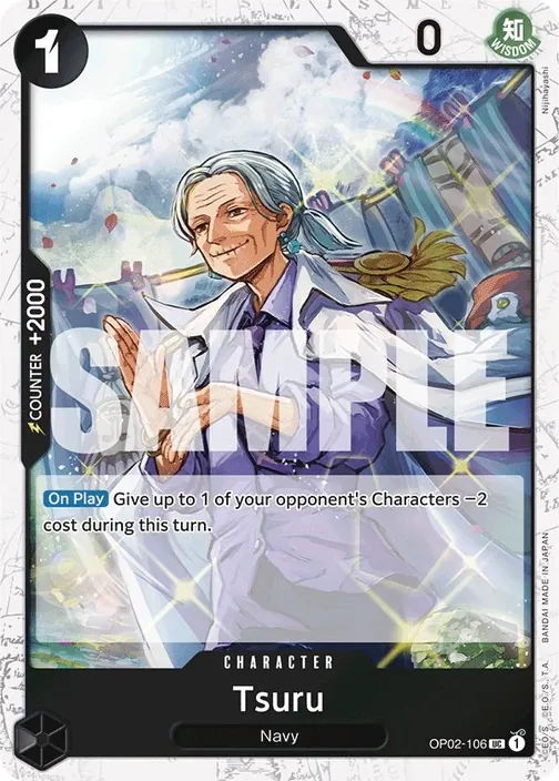 Carte One Piece anglaise OP02-106 Tsuru (version 5)