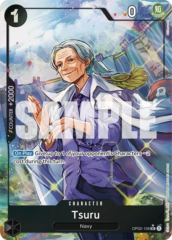 Carte One Piece anglaise Tsuru OP02-106 UC