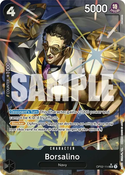 Carte One Piece anglaise OP02-114 Borsalino (version 4)