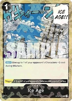 Carte One Piece anglaise OP02-117 Ice Age (version 2)