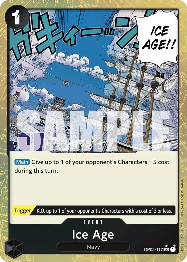 Carte One Piece anglaise Ice Age OP02-117 UC