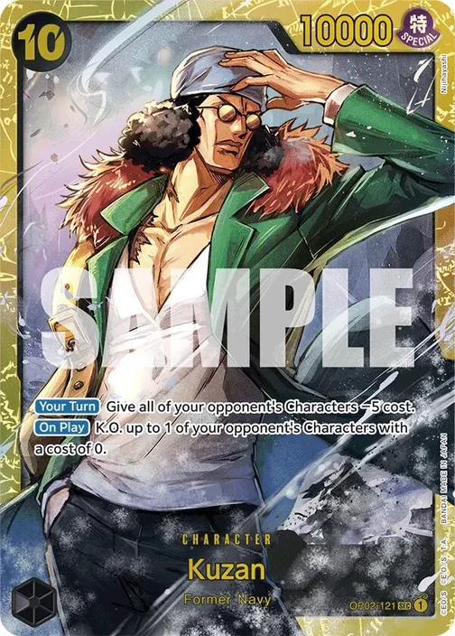 Carte One Piece anglaise OP02-121 Kuzan (version 3)