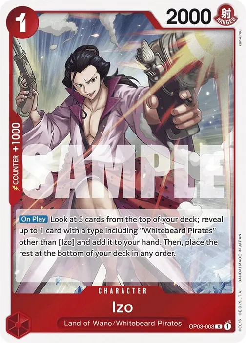 Carte One Piece anglaise OP03-003 Izo (version 4)