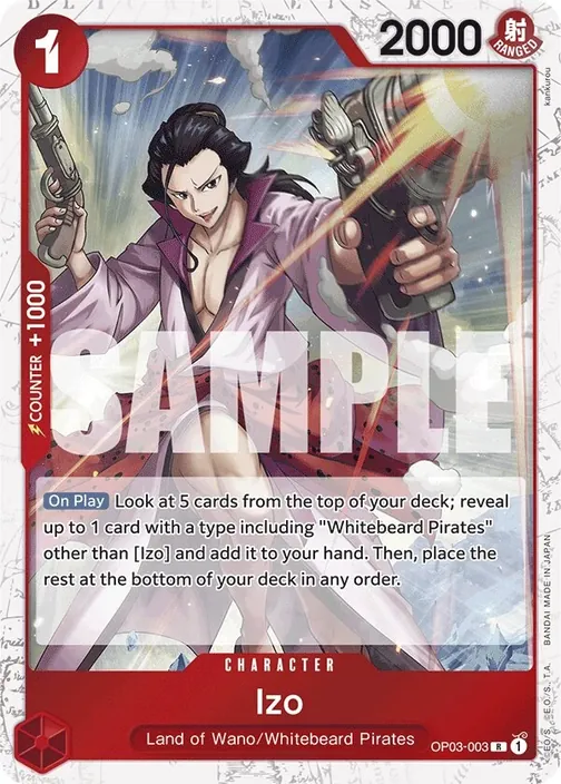 Carte One Piece anglaise OP03-003 Izo (version 5)