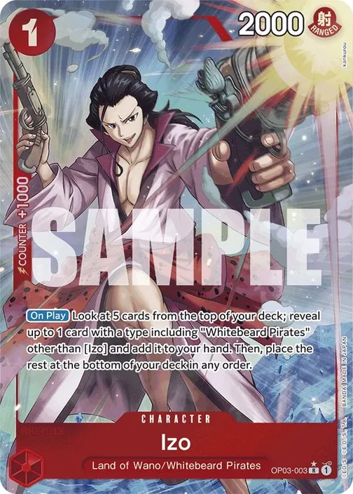 Carte One Piece anglaise OP03-003 Izo (version 6)