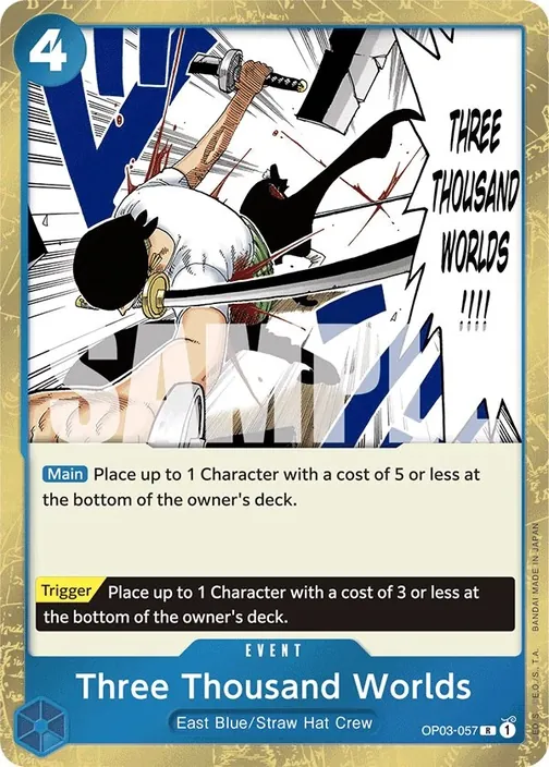 Carte One Piece anglaise OP03-057 Three Thousand Worlds