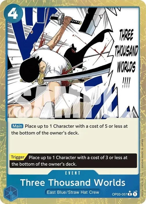 Carte One Piece anglaise OP03-057 Three Thousand Worlds (version 4)