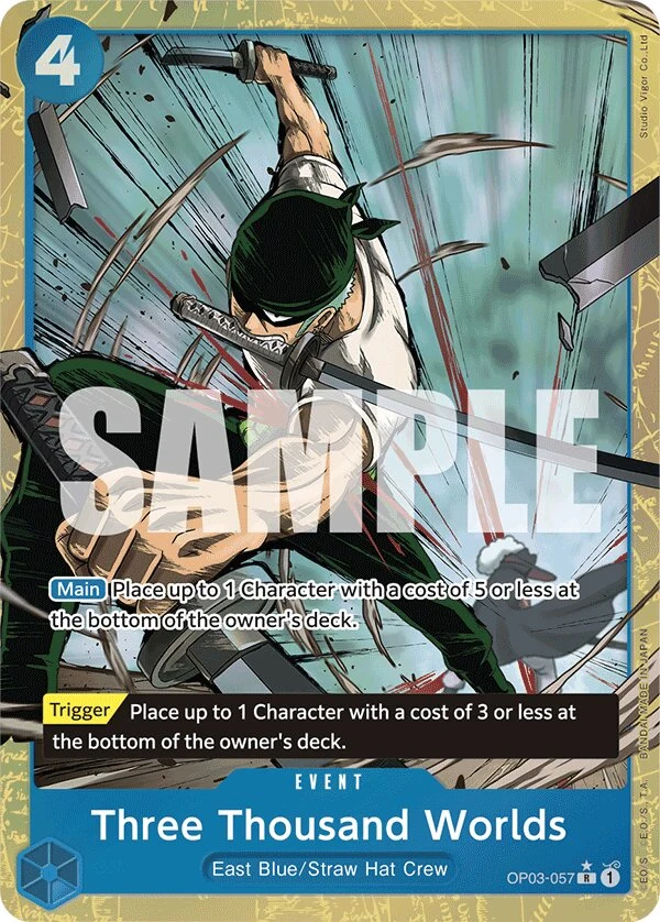 Carte One Piece anglaise Three Thousand Worlds OP03-057 R