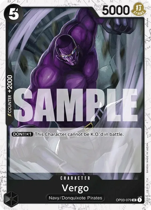 Carte One Piece anglaise OP03-079 Vergo (version 4)