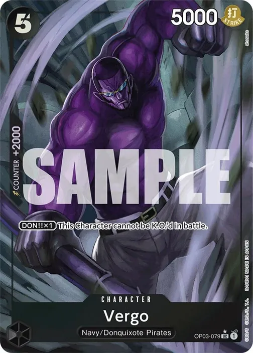 Carte One Piece anglaise OP03-079 Vergo (version 5)