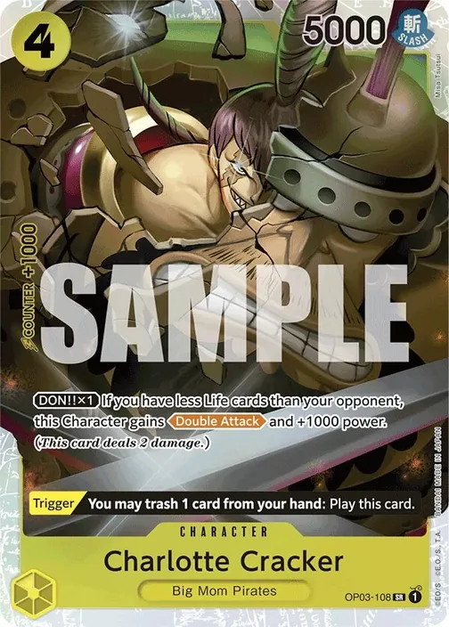 Carte One Piece anglaise OP03-108 Charlotte Cracker (version 3)