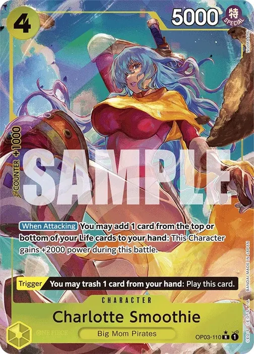 Carte One Piece anglaise OP03-110 Charlotte Smoothie (version 5)