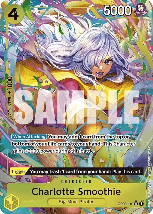 Carte One Piece anglaise OP03-110 Charlotte Smoothie (version 6)