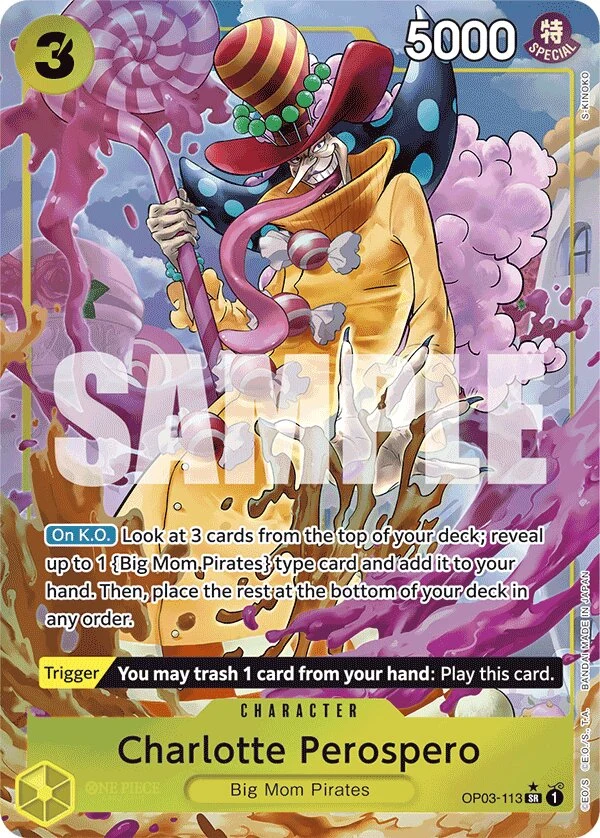 Carte One Piece anglaise Charlotte Perospero OP03-113 SR