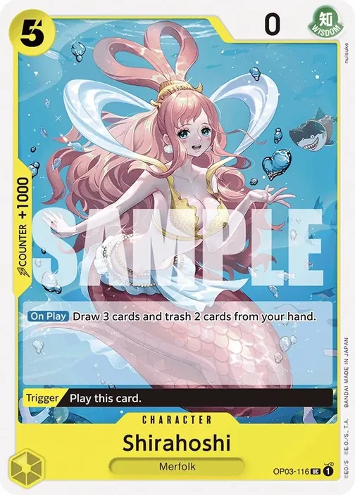 Carte One Piece anglaise OP03-116 Shirahoshi (version 5)