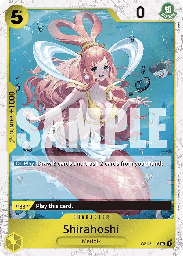 Carte One Piece anglaise Shirahoshi OP03-116 UC