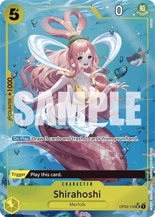 Carte One Piece anglaise OP03-116 Shirahoshi (version 7)