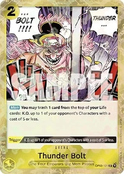 Carte One Piece anglaise OP03-121 Thunder Bolt (version 2)