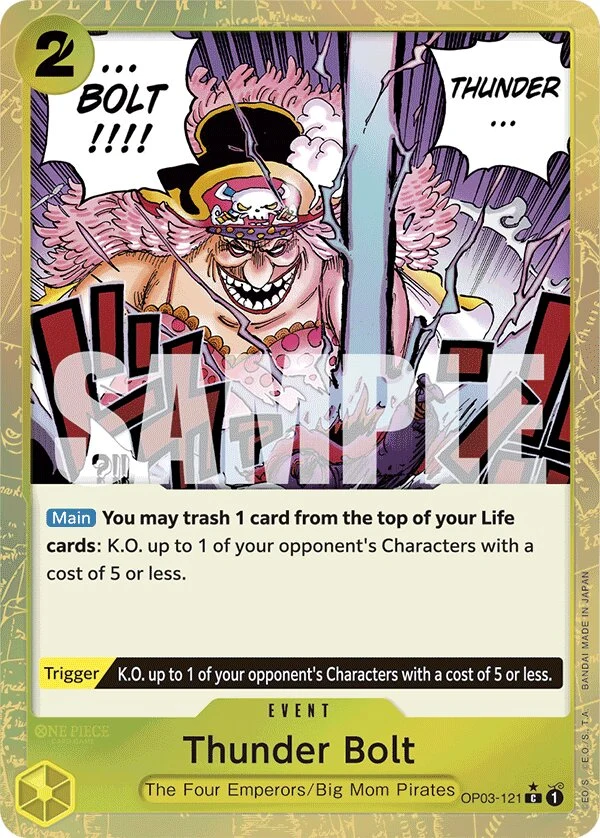 Carte One Piece anglaise Thunder Bolt OP03-121 C