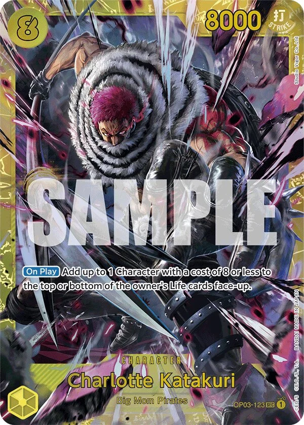Carte One Piece anglaise Charlotte Katakuri OP03-123 SEC