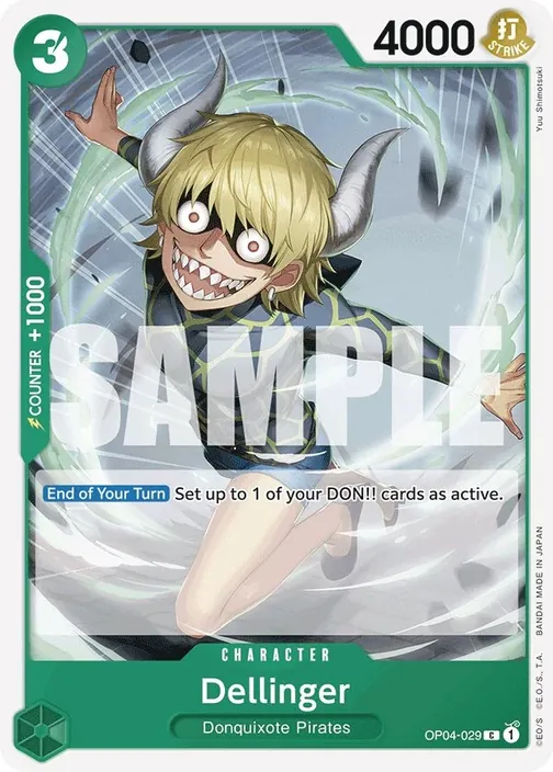 Carte One Piece anglaise OP04-029 Dellinger (version 2)
