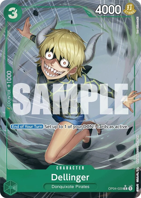 Carte One Piece anglaise Dellinger OP04-029 C