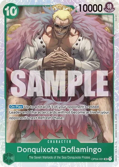 Carte One Piece anglaise OP04-031 Donquixote Doflamingo (version 3)