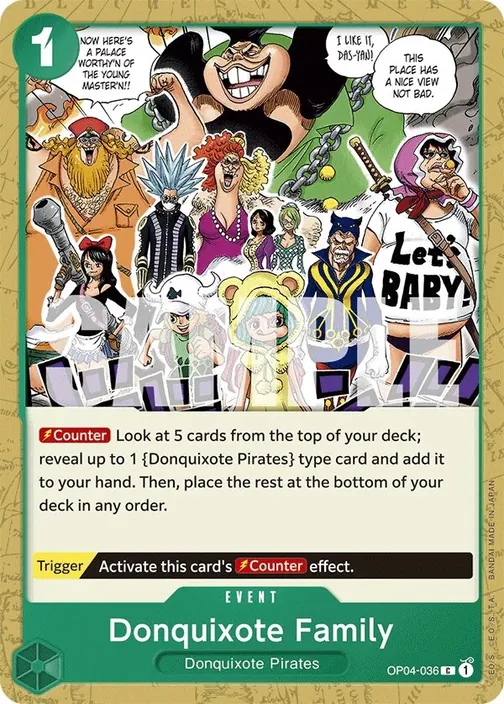 Carte One Piece anglaise OP04-036 Donquixote Family