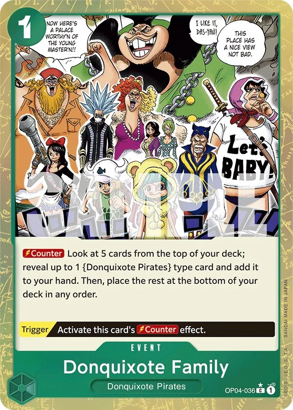 Carte One Piece anglaise Donquixote Family OP04-036 C
