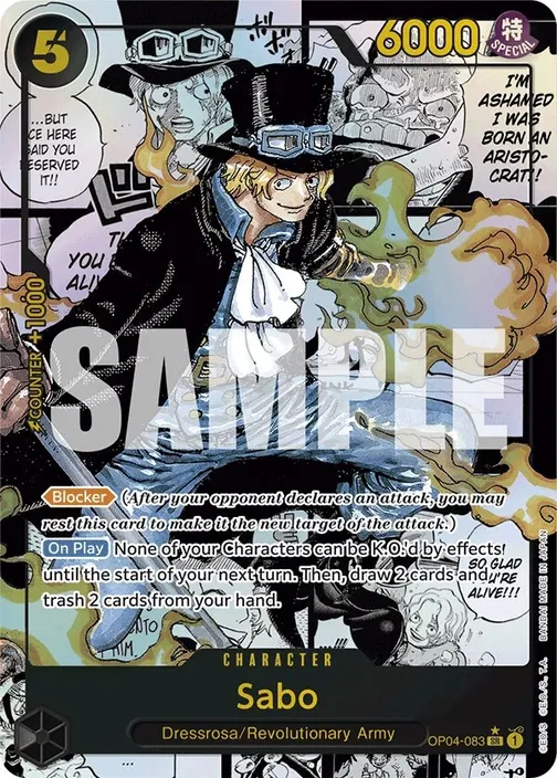 Carte One Piece anglaise OP04-083 Sabo (version 5)