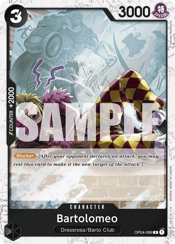 Carte One Piece anglaise Bartolomeo OP04-089 R
