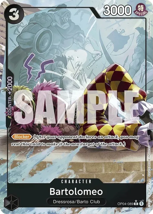 Carte One Piece anglaise OP04-089 Bartolomeo (version 4)