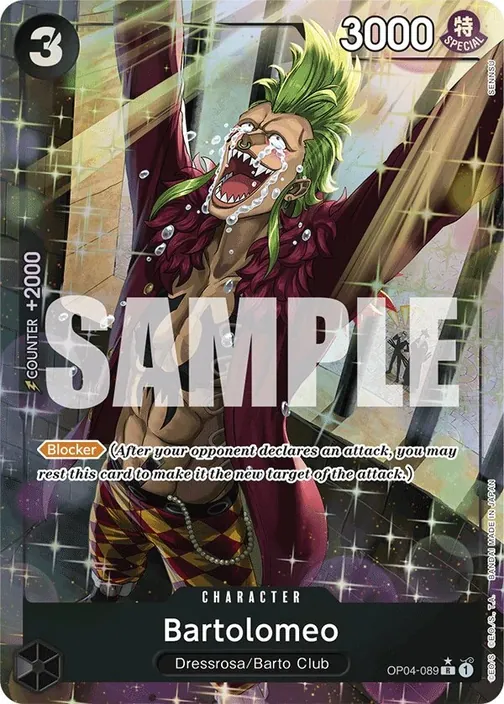 Carte One Piece anglaise OP04-089 Bartolomeo (version 5)