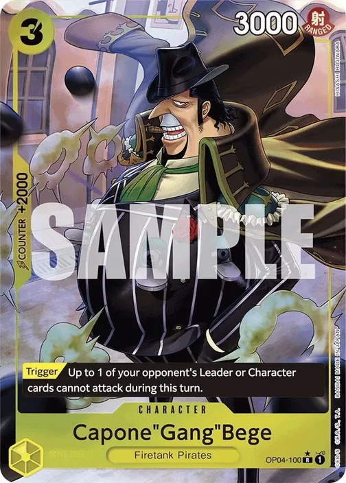 Carte One Piece anglaise OP04-100 Capone"Gang"Bege (version 5)