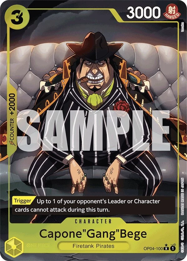Carte One Piece anglaise Capone"Gang"Bege OP04-100 R