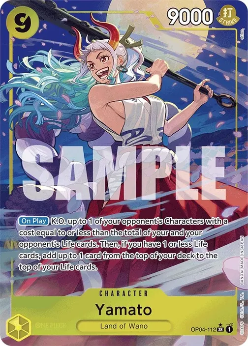 Carte One Piece anglaise OP04-112 Yamato (version 4)
