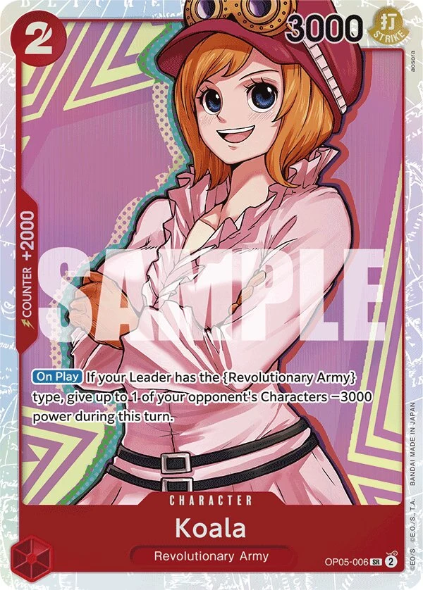 Carte One Piece anglaise Koala OP05-006 SR
