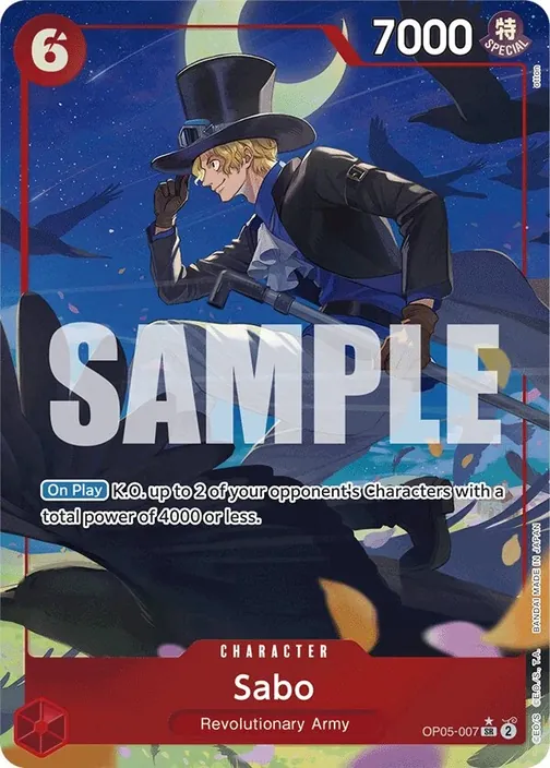 Carte One Piece anglaise OP05-007 Sabo (version 4)
