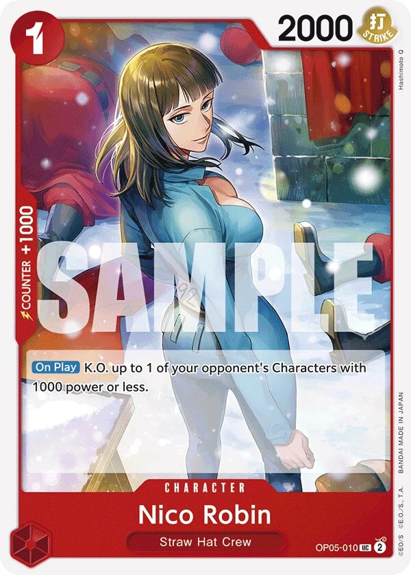 Carte One Piece anglaise Nico Robin OP05-010 UC