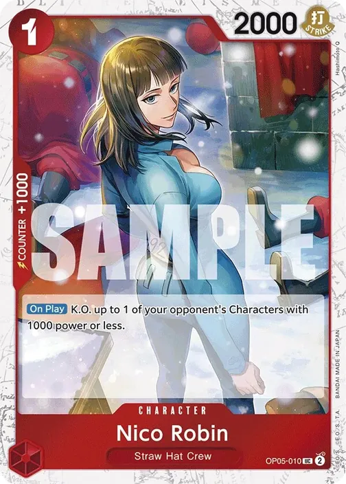Carte One Piece anglaise OP05-010 Nico Robin (version 3)