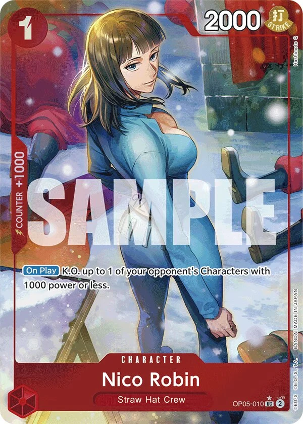 Carte One Piece anglaise Nico Robin OP05-010 UC