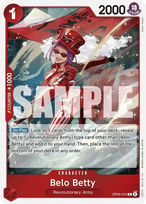 Carte One Piece anglaise OP05-015 Belo Betty (version 3)