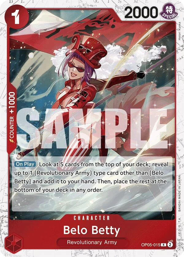Carte One Piece anglaise Belo Betty OP05-015 R